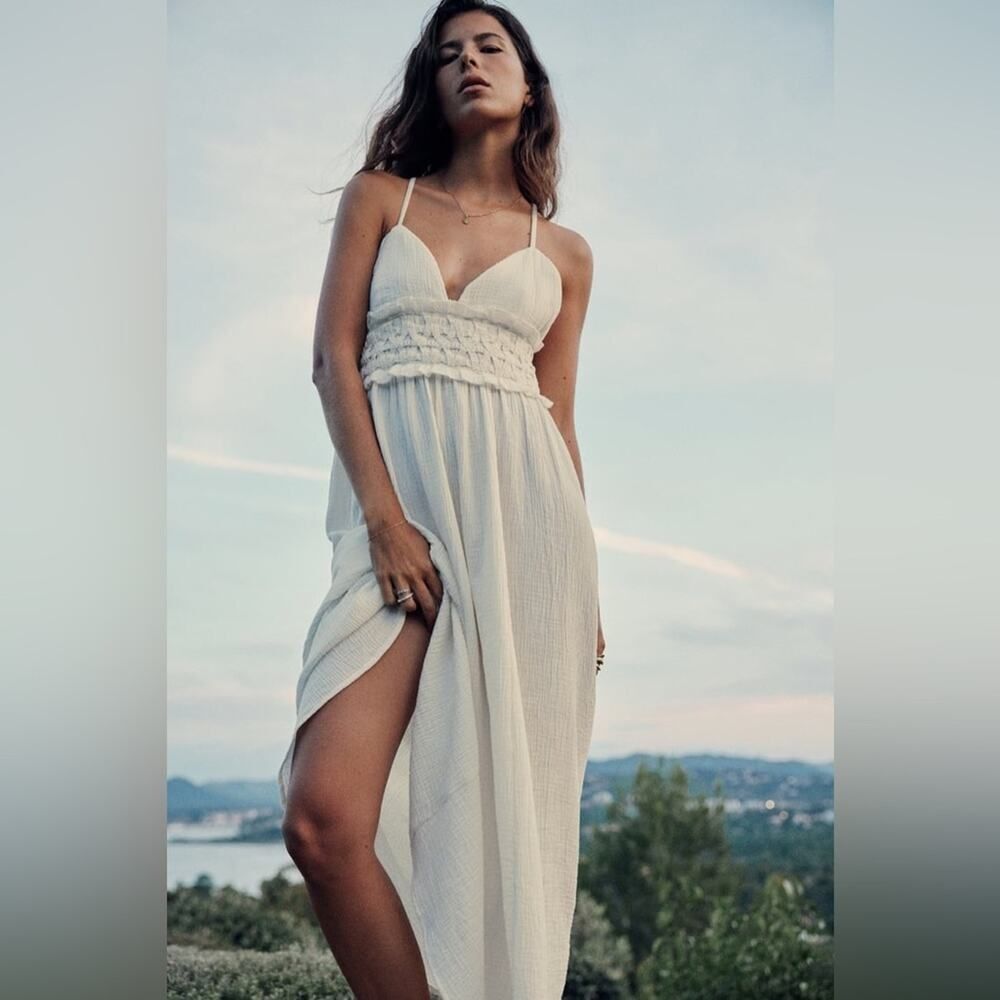 Zara Women’s Ivory Crochet Dress Size M NWT